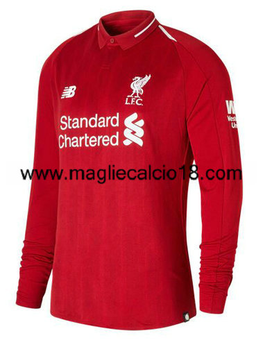 maglie mancia lunga Liverpool prima divisa 2018-2019